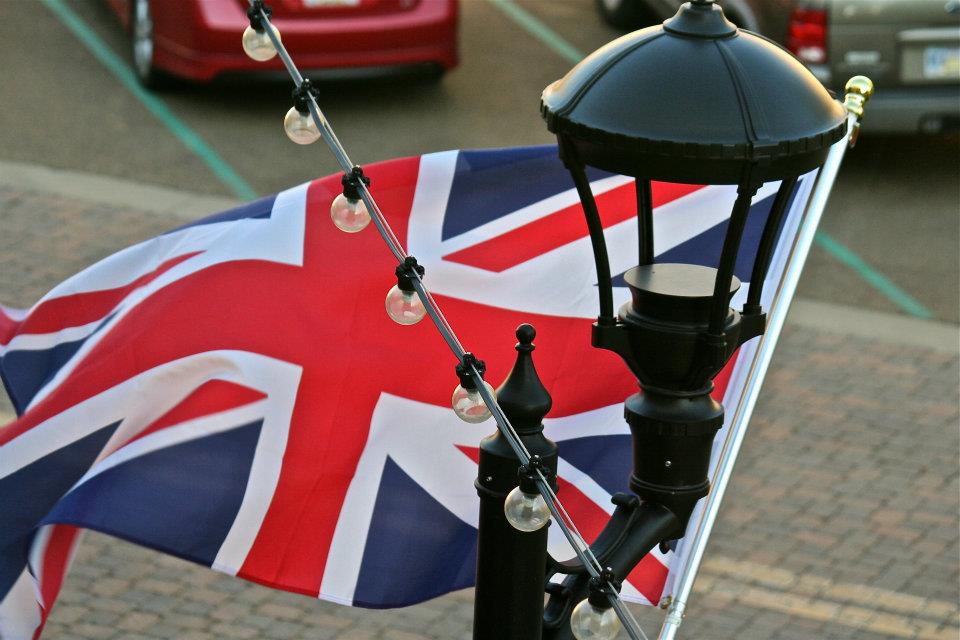 British flag on pole