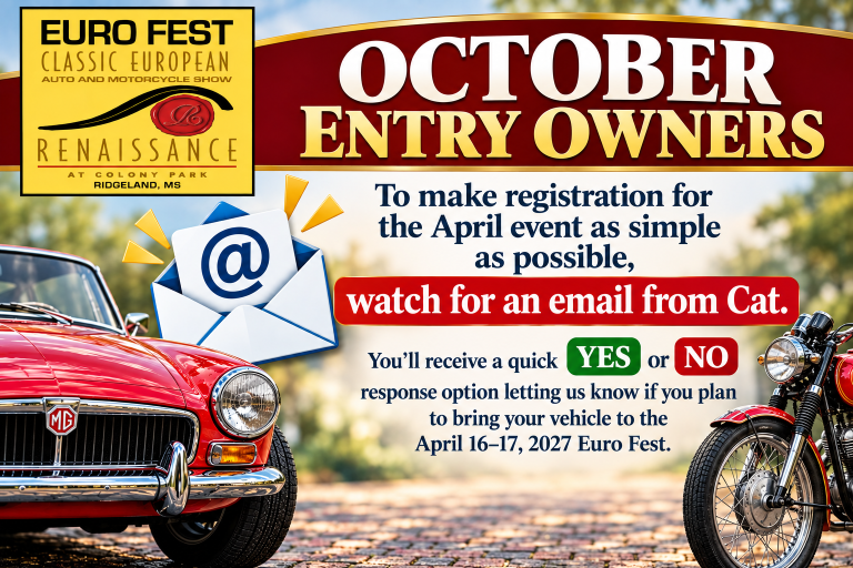 Graphic showing message for october entry owners